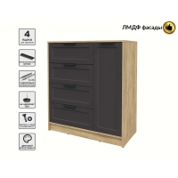 Тумба Тренд КТ-Т90 (Дуб золотой ЛДСП/ Пепел ЛМДФ) Ш900 В1020 Г451